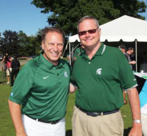 Photo caption: Tom Izzo is with EAG's Curt Monhart at the 2013 Steve Smith Charity Challenge.