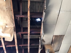 Hole in roof